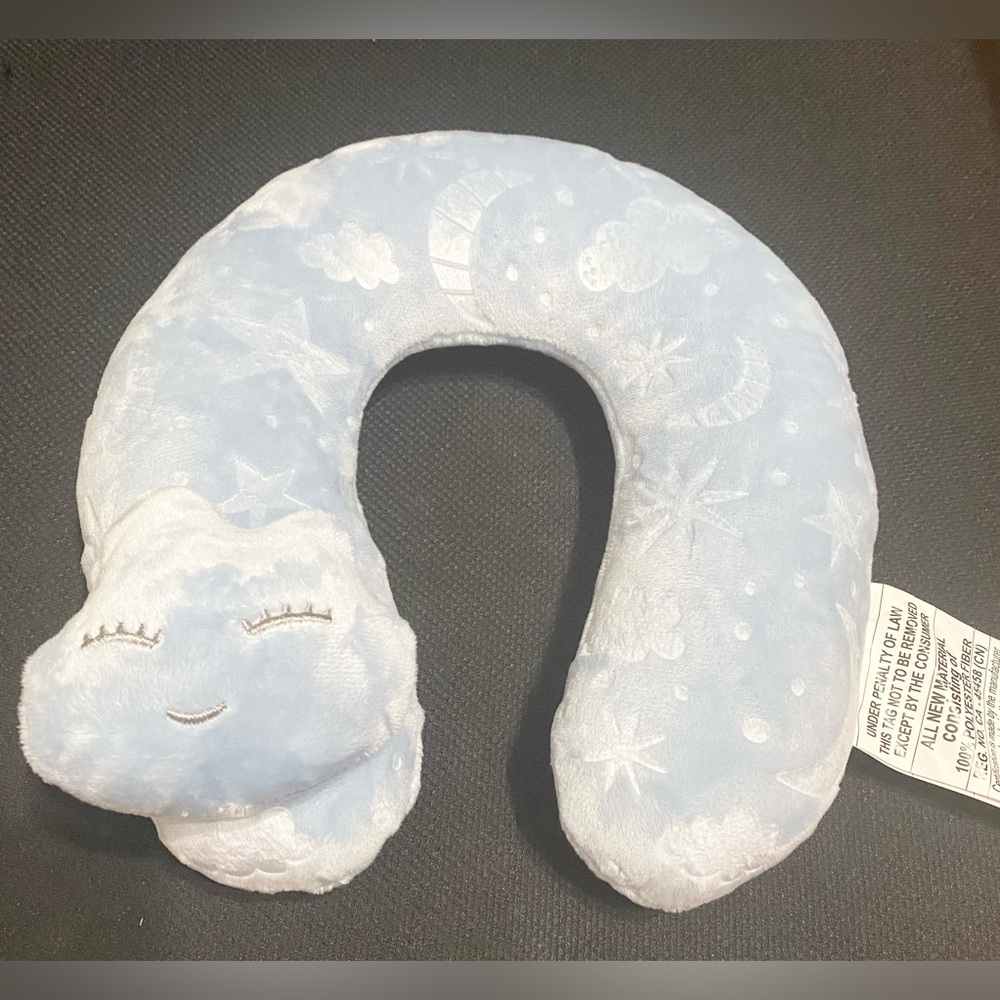 HOME FASHIONS Blue Plush Sun Infant Child Neck Support Travel Pillow